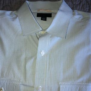 Banana Republic Green Gingham button down shirt